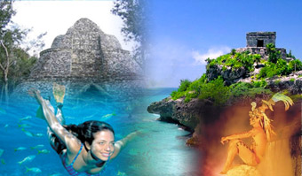 Cob&aacute; + Tulum, Xelha & Xcaret Show